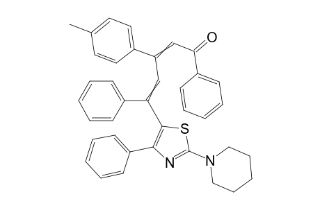 3-(4-Methylphenyl)-1,5-diphenyl-5-(4-phenyl-2-piperidino-thiazol-5-yl)-penta-2,4-diene-1-one