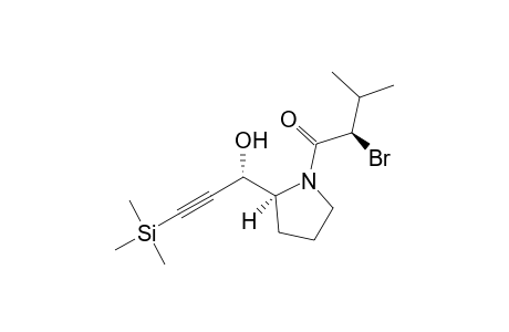 (3S,2'S,2''R)-3-(N-(2''-Bromo-3''-methylbutanoyl)pyrrolidine-2'-yl)-1-(trimethylsilyl)prop-1-yn-3-ol
