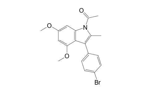 1-Acetyl-3-(4-bromophenyl)-4,6-dimethoxy-2-methylindole