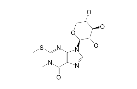9-BETA-D-XYLOPYRANOSYL-1-METHYL-2-(METHYLTHIO)-PURIN-6(1H)-ONE