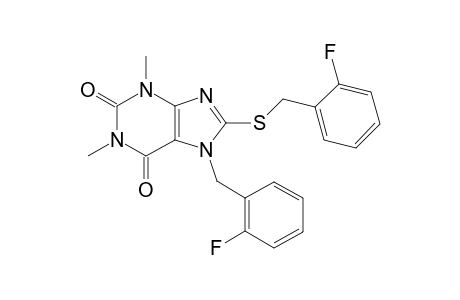7-(2-Fluorobenzyl)-8-[(2-fluorobenzyl)sulfanyl]-1,3-dimethyl-3,7-dihydro-1H-purine-2,6-dione