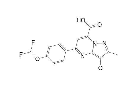 pyrazolo[1,5-a]pyrimidine-7-carboxylic acid, 3-chloro-5-[4-(difluoromethoxy)phenyl]-2-methyl-