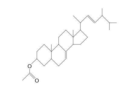 (22E,24R)-24-Methyl-5a-cholesta-7,22-dien-3b-ol acetate