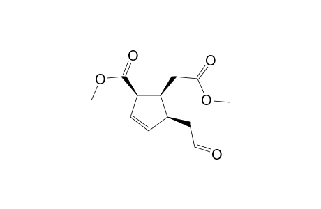 (1R*,4S*,5S*)-5-Methoxycarbonylmethyl-4-(2-oxo-ethyl)cyclopent-2-enecarboxylic acid methyl ester