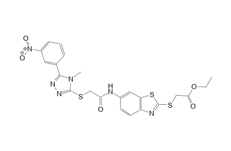 acetic acid, [[6-[[[[4-methyl-5-(3-nitrophenyl)-4H-1,2,4-triazol-3-yl]thio]acetyl]amino]-2-benzothiazolyl]thio]-, ethyl ester