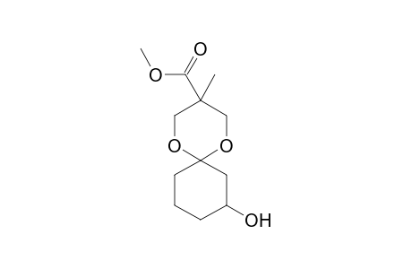 8-Hydroxy-3-methyl-1,5-dioxa-spiro[5.5]undecane-3-carboxylic acid, methyl ester