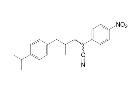 5-(p-cumenyl)-4-methyl-2-(p-nitrophenyl)-2-pentenenitrile