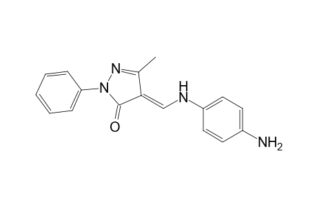 3H-pyrazol-3-one, 4-[[(4-aminophenyl)amino]methylene]-2,4-dihydro-5-methyl-2-phenyl-