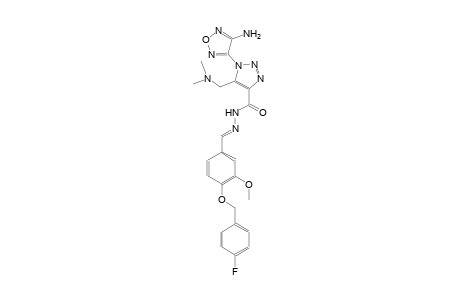 1-(4-amino-1,2,5-oxadiazol-3-yl)-5-[(dimethylamino)methyl]-N'-((E)-{4-[(4-fluorobenzyl)oxy]-3-methoxyphenyl}methylidene)-1H-1,2,3-triazole-4-carbohydrazide