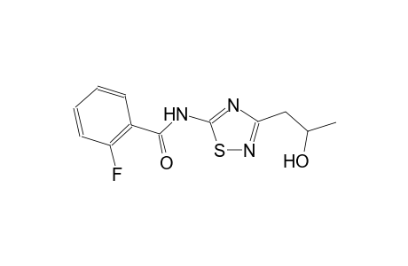 2-fluoro-N-[3-(2-hydroxypropyl)-1,2,4-thiadiazol-5-yl]benzamide