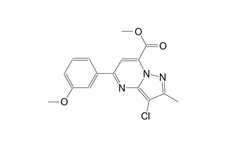 pyrazolo[1,5-a]pyrimidine-7-carboxylic acid, 3-chloro-5-(3-methoxyphenyl)-2-methyl-, methyl ester