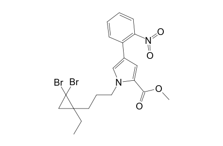 Methyl 4-(2-nitrophenyl)-1-[3-(2,2-dibromo-1-ethylcyclopropyl]-1H-pyrrole-2-carboxylate