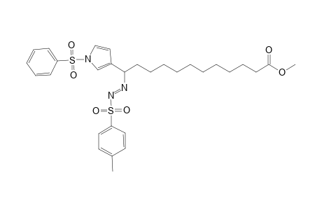 Methyl 12-[1'-(p-methylphenyl)sulfonyl]hydrazono-12-[1"-(phenylsulfonyl)-1H-pyrrol-3''-yl]-dodecanoate