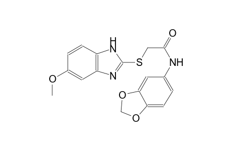 acetamide, N-(1,3-benzodioxol-5-yl)-2-[(5-methoxy-1H-benzimidazol-2-yl)thio]-