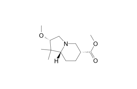 6-Indolizinecarboxylic acid, octahydro-2-methoxy-1,1-dimethyl-, methyl ester, (2.alpha.,6.alpha.,8a.beta.)-