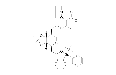 [3aS-[3a.alpha.,4.alpha.,7a.alpha.,7.alpha.(3E,2R*)]]-6-[tetrahydro-2,2-dimethyl-4-[2-[[(1,1-dimethylethyl)diphenylsilyl]oxy]ethyl]-4H-1,3-dioxolo[4,5-c]pyran-7-yl]-2-[[(1,1-dimethylethyl)dimethylsilyl]oxy]-3-methyl-4-hexenoic acid methyl ester