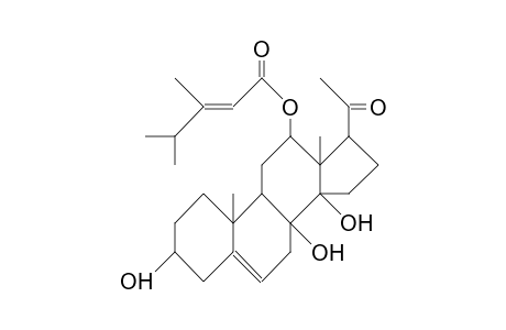 12b-Dime-pentenoyloxy-3b,8,14-trihydroxy-14b,17a-pregn-5-en-20-one