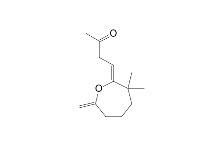2-Butanone, 4-(3,3-dimethyl-7-methyleneoxepan-2-ylidene)-