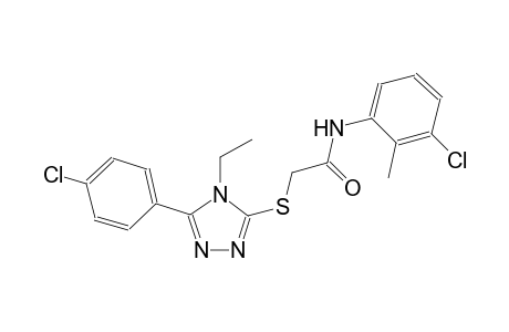 N-(3-chloro-2-methylphenyl)-2-{[5-(4-chlorophenyl)-4-ethyl-4H-1,2,4-triazol-3-yl]sulfanyl}acetamide