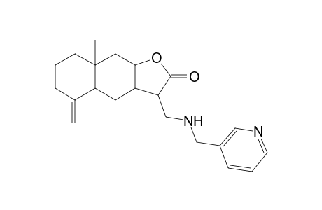 8a-Methyl-5-methylene-3-([(pyridin-3-ylmethyl)-amino]-methyl)-decahydro-naphtho[2,3-b]furan-2-one