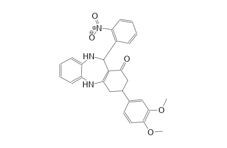 3-(3,4-Dimethoxyphenyl)-11-(2-nitrophenyl)-2,3,4,5,10,11-hexahydro-1H-dibenzo[b,e][1,4]diazepin-1-one