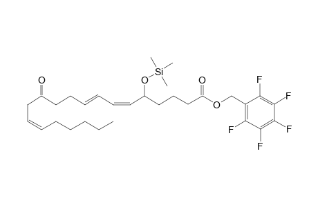 12-oxo-10,11-dihydro-LTB4 PFB/TMS derivative