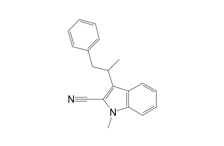 1-methyl-3-(1-phenylpropan-2-yl)-2-indolecarbonitrile