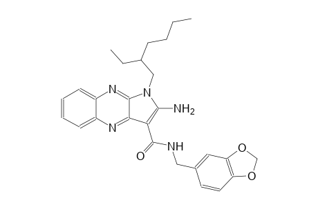 2-amino-N-(1,3-benzodioxol-5-ylmethyl)-1-(2-ethylhexyl)-1H-pyrrolo[2,3-b]quinoxaline-3-carboxamide