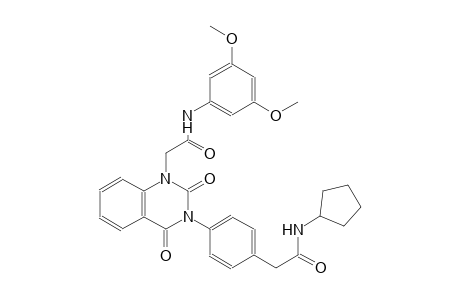 2-(3-{4-[2-(cyclopentylamino)-2-oxoethyl]phenyl}-2,4-dioxo-3,4-dihydro-1(2H)-quinazolinyl)-N-(3,5-dimethoxyphenyl)acetamide