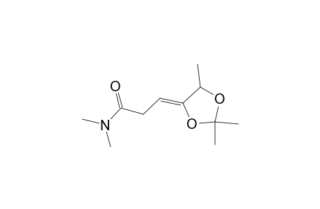 Propanamide, N,N-dimethyl-3-(2,2,5-trimethyl-1,3-dioxolan-4-ylidene)-, (.+-.)-