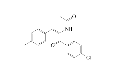 Acetamide, N-[1-(4-chlorobenzoyl)-2-(4-methylphenyl)ethenyl]-, (E)-
