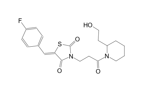 2,4-thiazolidinedione, 5-[(4-fluorophenyl)methylene]-3-[3-[2-(2-hydroxyethyl)-1-piperidinyl]-3-oxopropyl]-, (5Z)-