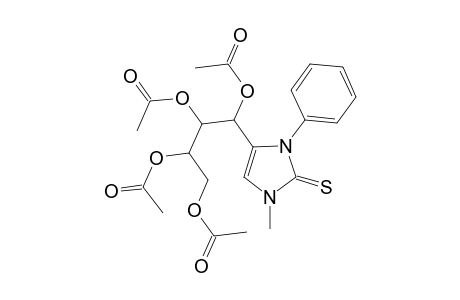 1,3-Dihydro-3-phenyl-1-methyl-4-(1',2',3',4'-tetrahydro-O-acetyl-D-arabinotetritol-1'-yl)-2H-imidazole-2-thione