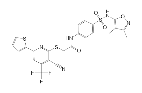 acetamide, 2-[[3-cyano-6-(2-thienyl)-4-(trifluoromethyl)-2-pyridinyl]thio]-N-[4-[[(3,4-dimethyl-5-isoxazolyl)amino]sulfonyl]phenyl]-