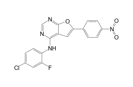 (4-chloro-2-fluoro-phenyl)-[6-(4-nitrophenyl)furo[2,3-d]pyrimidin-4-yl]amine