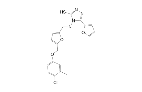 4-[((E)-{5-[(4-chloro-3-methylphenoxy)methyl]-2-furyl}methylidene)amino]-5-(2-furyl)-4H-1,2,4-triazole-3-thiol