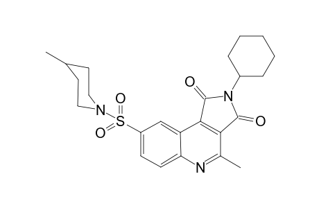 2-Cyclohexyl-4-methyl-8-(4-methyl-piperidine-1-sulfonyl)-pyrrolo[3,4-c]quinoline-1,3-dione