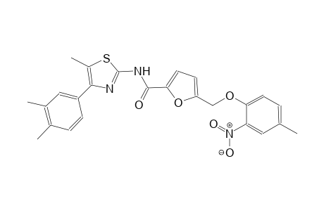 N-[4-(3,4-dimethylphenyl)-5-methyl-1,3-thiazol-2-yl]-5-[(4-methyl-2-nitrophenoxy)methyl]-2-furamide