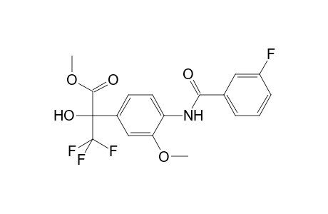 Benzeneacetic acid, 4-[(3-fluorobenzoyl)amino]-.alpha.-hydroxy-3-methoxy-.alpha.-(trifluoromethyl)-, methyl ester