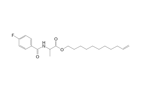 l-Alanine, N-(4-fluorobenzoyl)-, undec-10-enyl ester