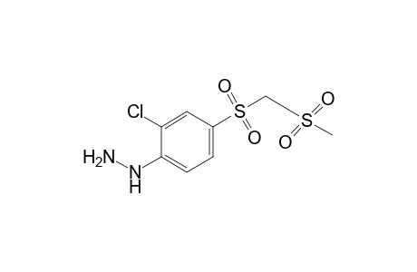{2-chloro-4-{[(methylsulfonyl)methyl]sulfonyl}phenyl}hydrazine