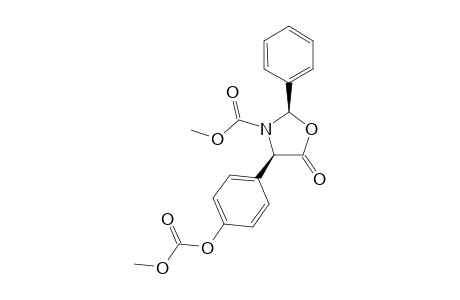 (2R,4R)-methyl 4-(4-(methoxycarbonyloxy)phenyl)-5-oxo-2-phenyloxazolidine-3-carboxylate
