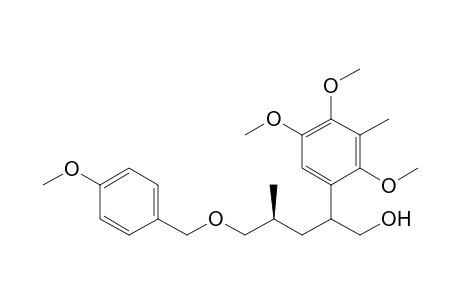 (4S)-4-methyl-5-p-anisyloxy-2-(2,4,5-trimethoxy-3-methyl-phenyl)pentan-1-ol