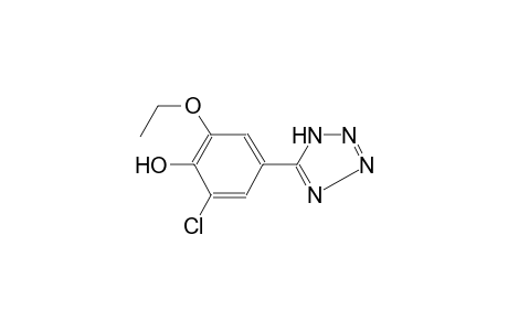 2-chloro-6-ethoxy-4-(1H-tetraazol-5-yl)phenol