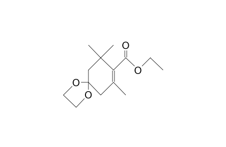 1,4-Dioxaspiro[4.5]dec-7-ene-8-carboxylic acid, 7,9,9-trimethyl-, ethyl ester