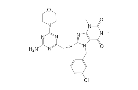 1H-purine-2,6-dione, 8-[[[4-amino-6-(4-morpholinyl)-1,3,5-triazin-2-yl]methyl]thio]-7-[(3-chlorophenyl)methyl]-3,7-dihydro-1,3-dimethyl-