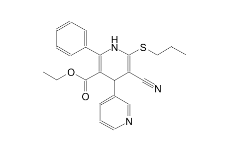 5-cyano-2-phenyl-6-(propylthio)-4-(3-pyridinyl)-1,4-dihydropyridine-3-carboxylic acid ethyl ester