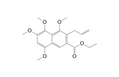 Ethyl 4,5,6,8-tetramethoxy-3-(prop-2-enyl)-2-naphthoate