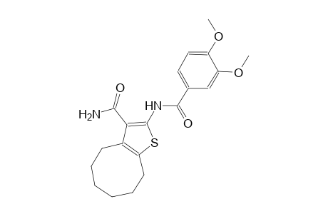 2-[(3,4-dimethoxybenzoyl)amino]-4,5,6,7,8,9-hexahydrocycloocta[b]thiophene-3-carboxamide