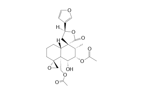 7.alpha.,19-Diacetoxy-4.alpha.,18 : 15,16-diepoxy-6.alpha.-hydroxy-neocleroda-13(16),14-dien-20,12-olide